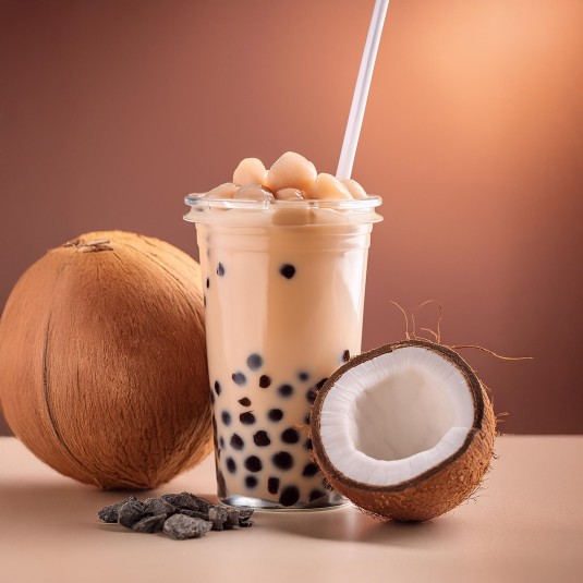 طرز تهیه بابل تی نارگیل با رسپی استاندارد کافه ای