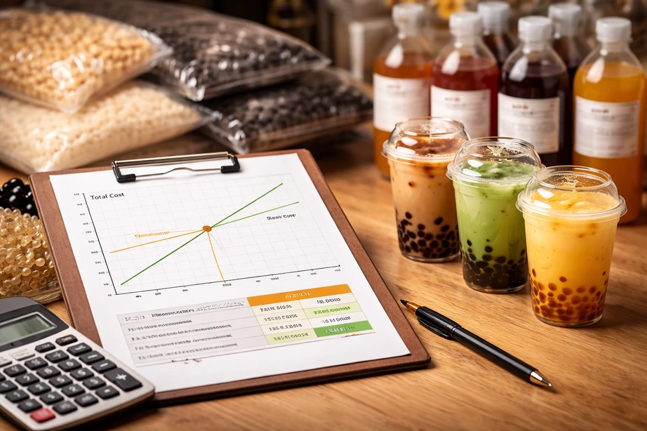 محاسبه نقطه سر به سر برای منوی بابل تی و تاثیر آن بر حجم خرید عمده